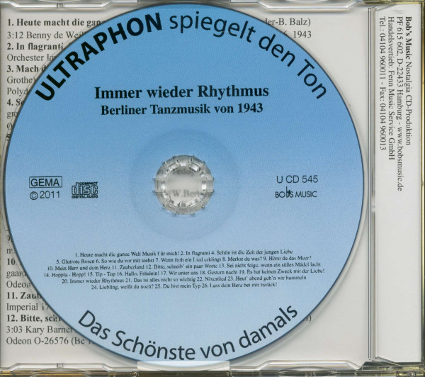 Berliner Tanzmusik von 1943 - Das Schönste Von Damals (CD)