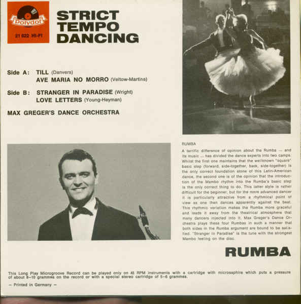 Strict Tempo Dancing - Rumba (7inch, 45rpm, EP, PS)