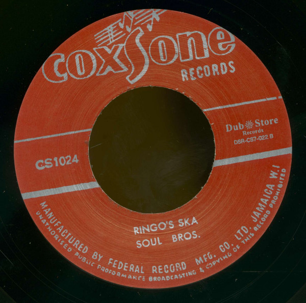 Peter Tosh & The Wailers - Rasta Shock Them Up / Soul Bros. - Ringo's Ska (7inch, 45rpm, BC, CS)