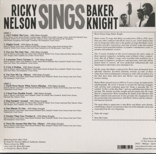 Sings Baker Knight (LP, 10inch)