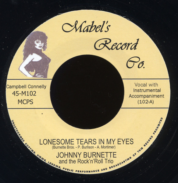 Lonesome Tears In My Eyes b-w Your Baby Blue Eyes 7inch, 45rpm