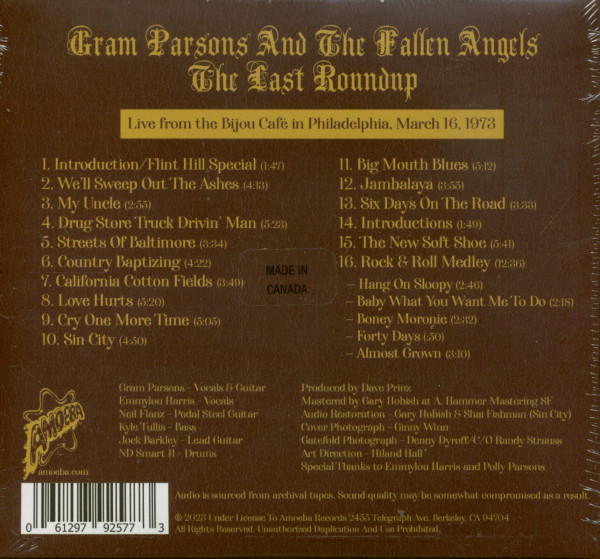 Last Roundup - Live From The Bijou Cafe In Philadelphia 3/16/73 (CD)