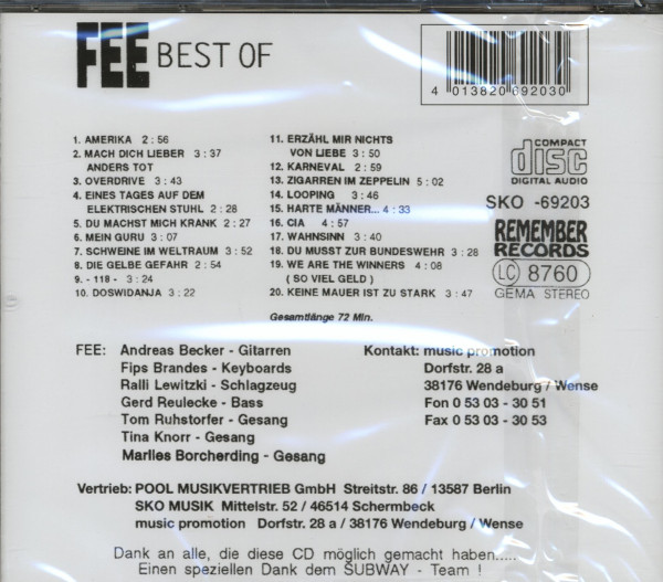 Best Of Fee (CD)