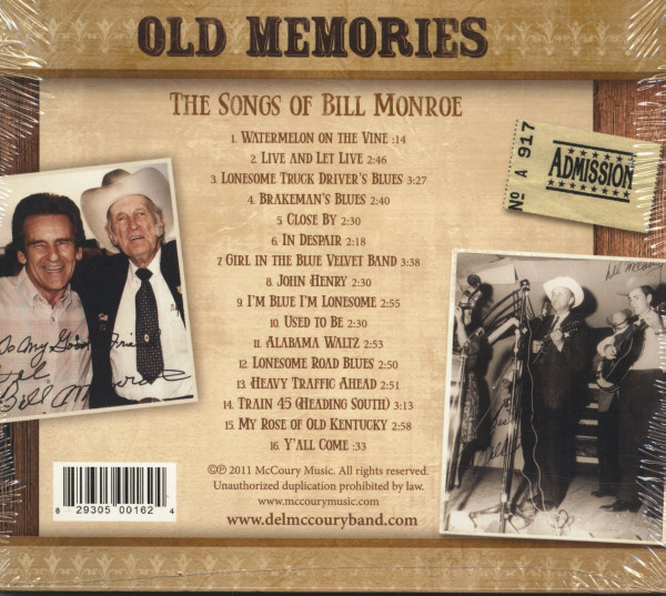 Old Memories - The Songs Of Bill Monroe (CD)