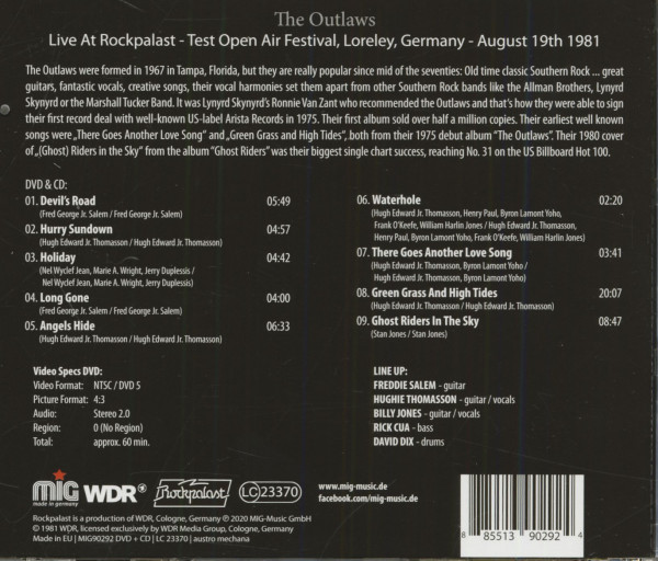 3. Bild von The Outlaws: Live At Rockpalast 1981 (CD & DVD)