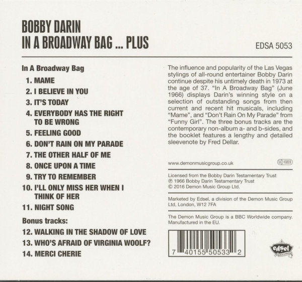 3. Bild von Bobby Darin: In A Broadway Bag (CD)