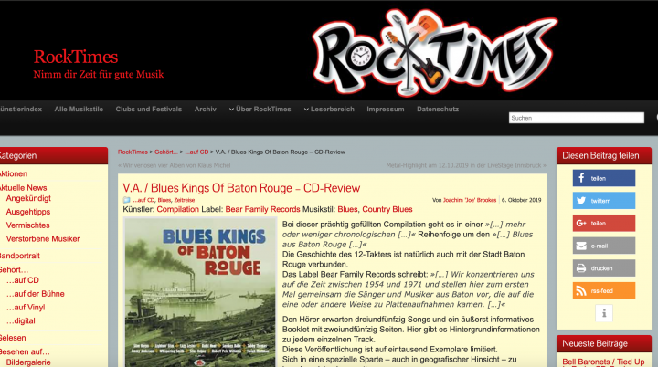 Presse-Archiv-Various-Artists-Blues-Kings-Of-Baton-Rouge-2-CD-rocktimes