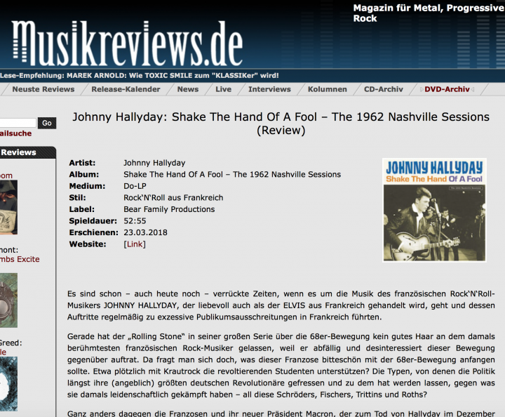 Presse-Archiv-Johnny-Hallyday-Shake-The-Hand-Of-A-Fool-musikreviews