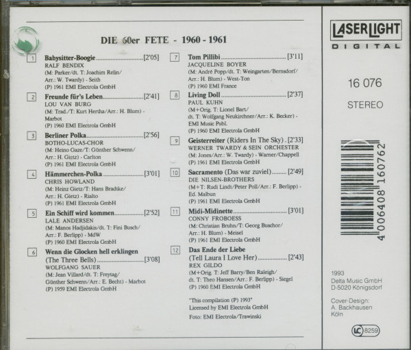 3. Bild von Various: Die 60er Fete 1960-61 (CD)