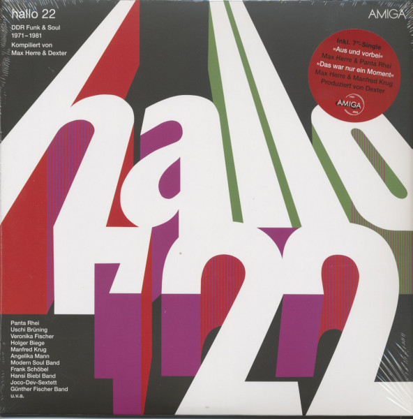 hallo 22 - DDR Funk & Soul 1971-1981 (2-LP, 180g Vinyl + 7" Single) hallo 22 - DDR Funk & Soul 1971-1981 (2-LP, 180g Vinyl + 7" Single)
