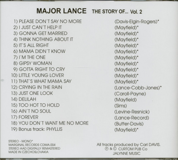 The Story Of Major Lance Vol.2 (CD)