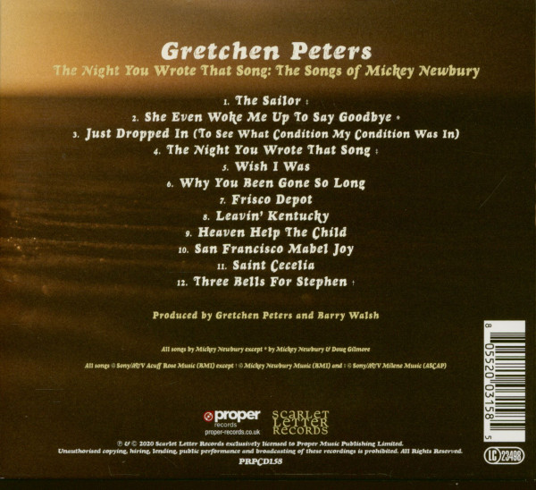 The Night You Wrote That Song: The Songs Of Mickey Newbury (CD)
