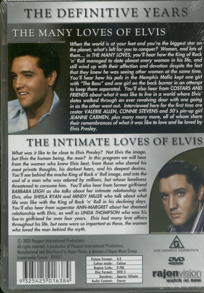 Elvis - The Many Loves Of Elvis & The Intimate Loves Of Elvis (DVD)