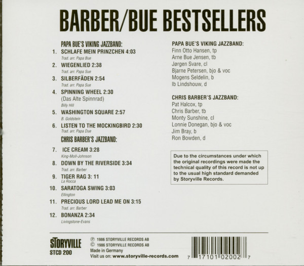 Barber-Bue Bestsellers (CD)