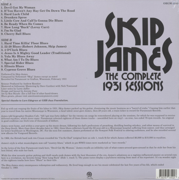 The Complete 1931 Sessions (LP)