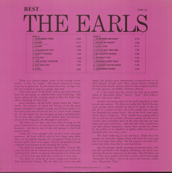 Best Of The Earls (LP)