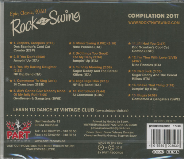 Rock That Swing - Festival Compilation 2017 (CD)