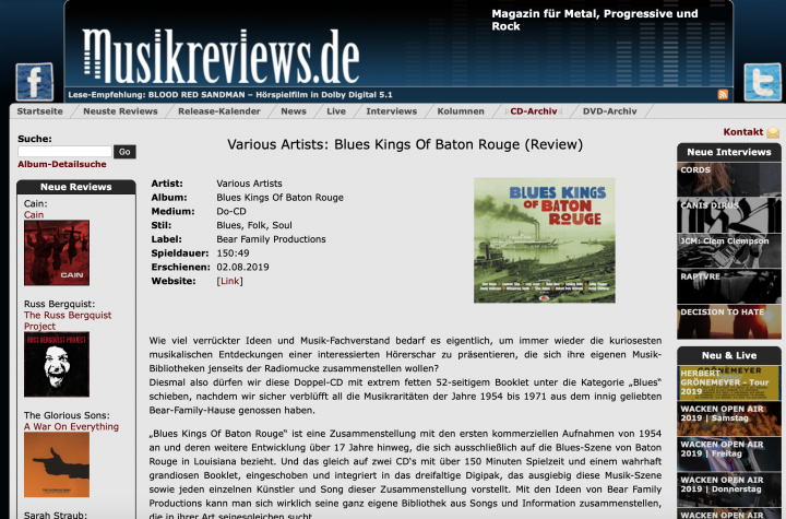 Press-Archive-Various-Artists-Blues-Kings-Of-Baton-Rouge-2-CD-Musikreviews