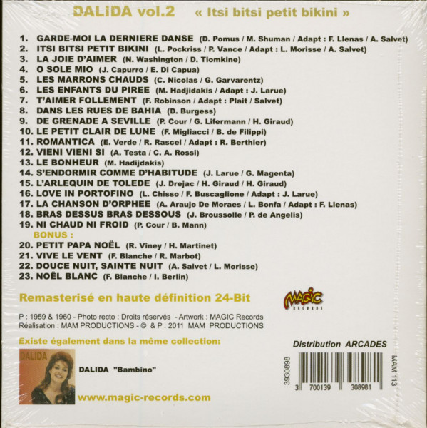 3. Bild von Dalida: Itsi Bitsi Petit Bikini Vol. 2 (CD)