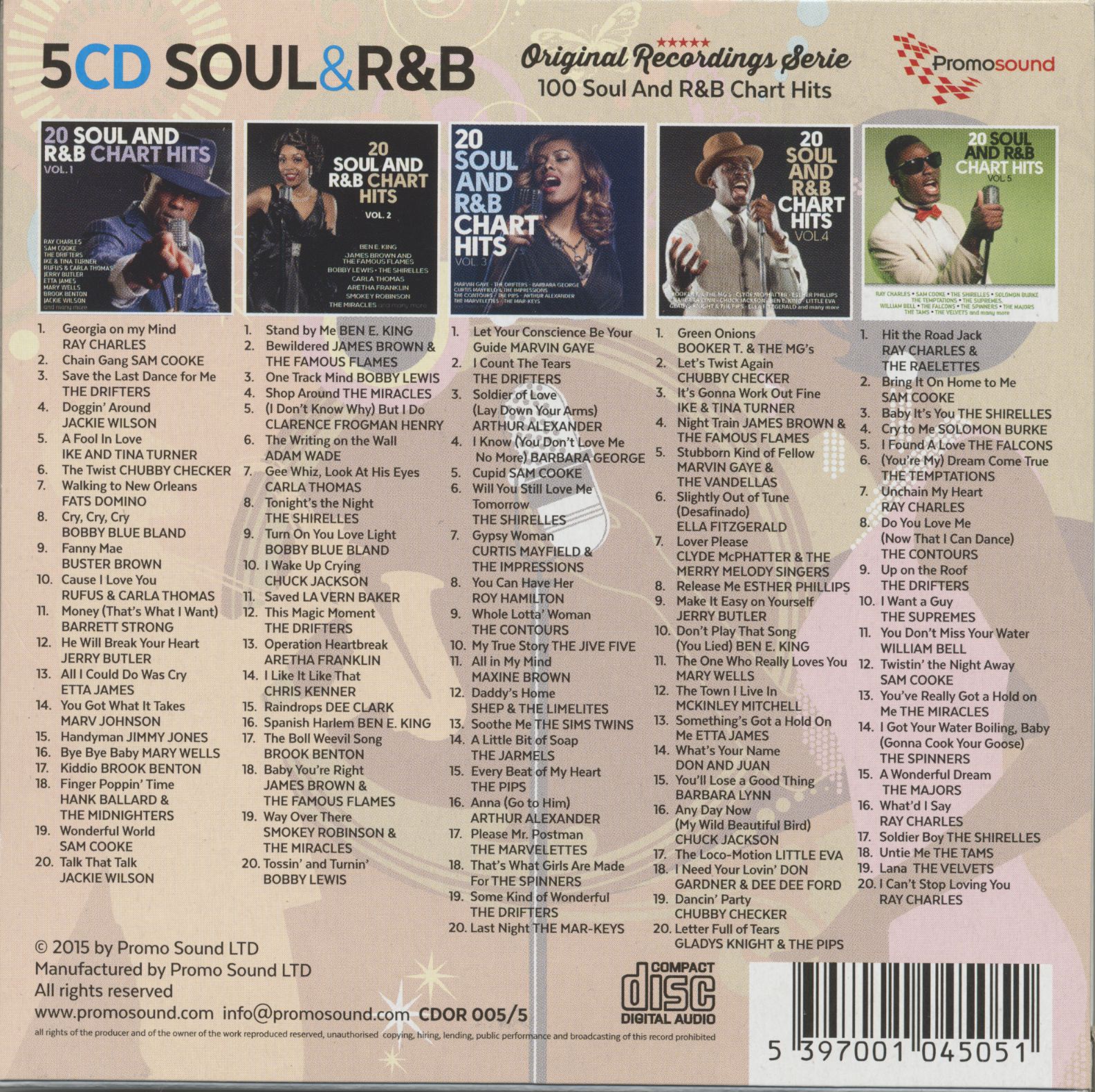 Soul Grooves - 58 Greatest R&B / Soul Hits - 3-CD Boxset (All Original Hits)