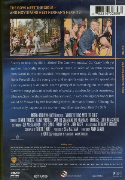 When The Boys Meet The Girls -1965 (DVD)