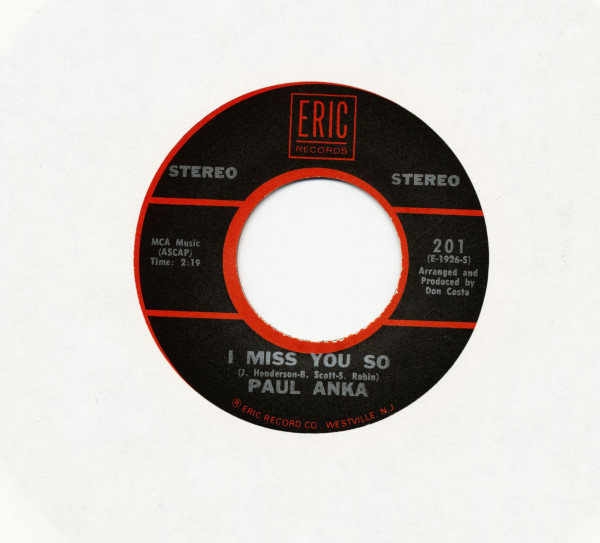 Lonely Boy - I Miss You So (7inch, 45rpm)