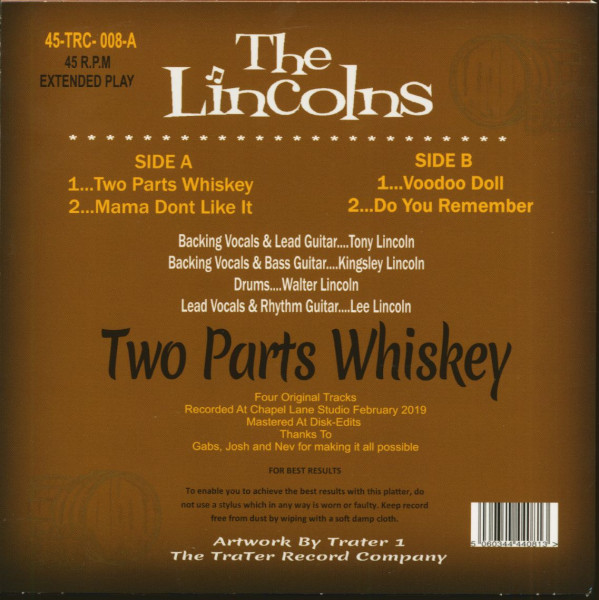 Two Parts Whiskey (7inch, EP, 45rpm, PS)