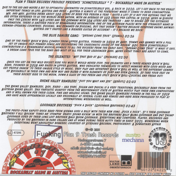 Schnitzelbilly No.7 - Rockabilly Made In Austria (7inch, colored Vinyl, EP, 33rpm, Ltd.)