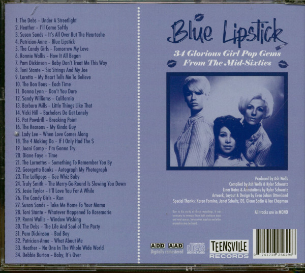 Blue Lipstick - Glorious Girl Pop Gems From The Mid-Sixties (CD)