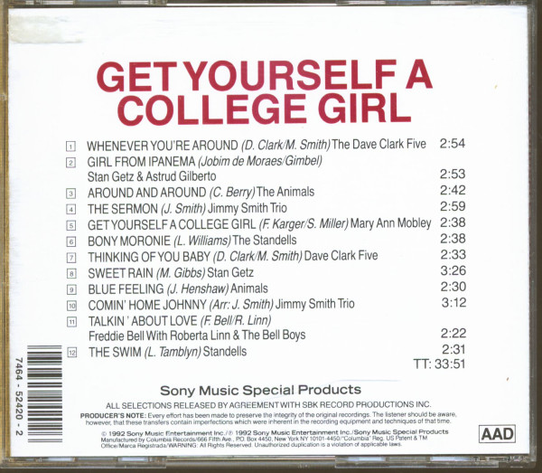 Get Yourself A College Girl - Soundtrack (CD)