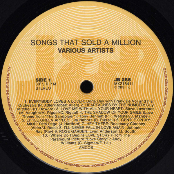 Songs That Sold A Million (LP)