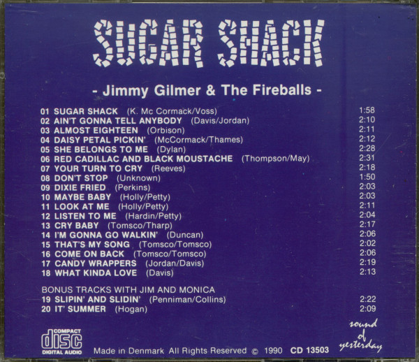 Sugar Shack - Jimmy Gilmer & The Fireballs (CD)
