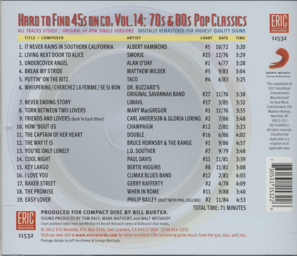 3. Bild von Various: Vol.14 - 70s & 80s Pop Classics (CD)
