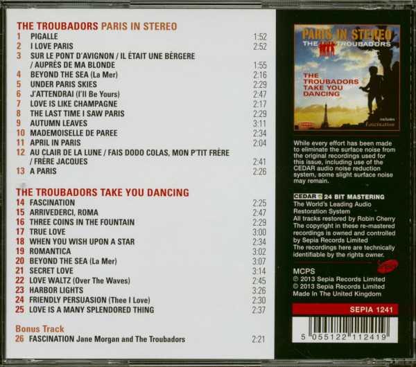 3. Bild von The Troubadors: Paris In Stereo - Take You Dancing (CD)