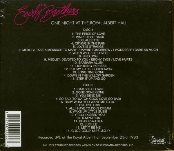 One Night At The Royal Albert Hall (2-CD)