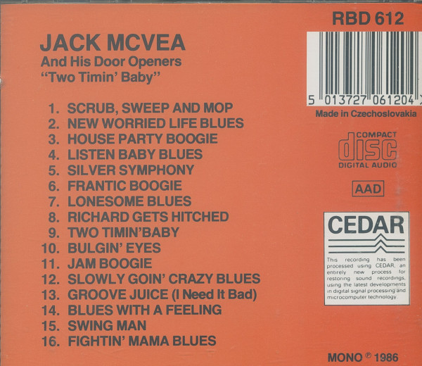 Two Timin' Baby (CD)