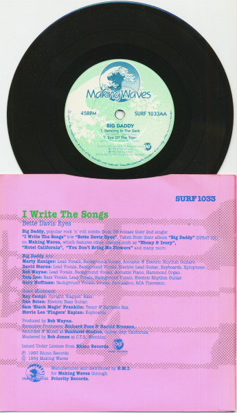 Dancing In The Dark-I Write The Songs (7inch, EP, 45rpm, PS, SC)