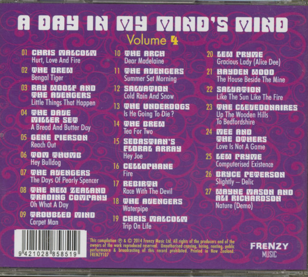 A Day In My Mind's Mind, Vol.4 - The Kiwi Psychedelic Scene 1966-72 (CD)