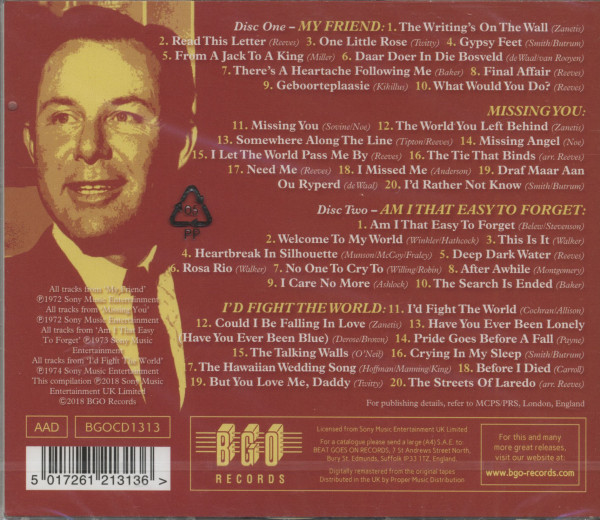 My Friend - Missing You - Am I That Easy To Forget - I'D Fight The World (2-CD)