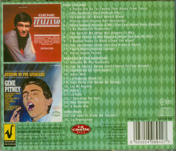Gene Italiano - Nessuno Mi Puo Guidicare (CD)