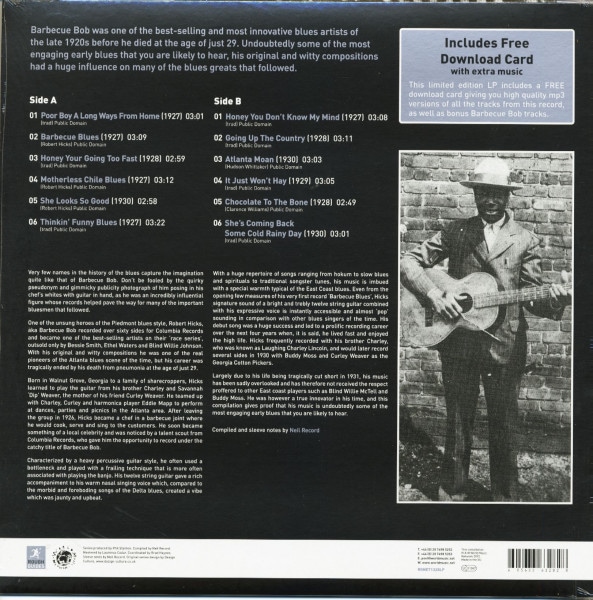 The Rough Guide To Blues Legends - Barbecue Bob (LP, Ltd.)