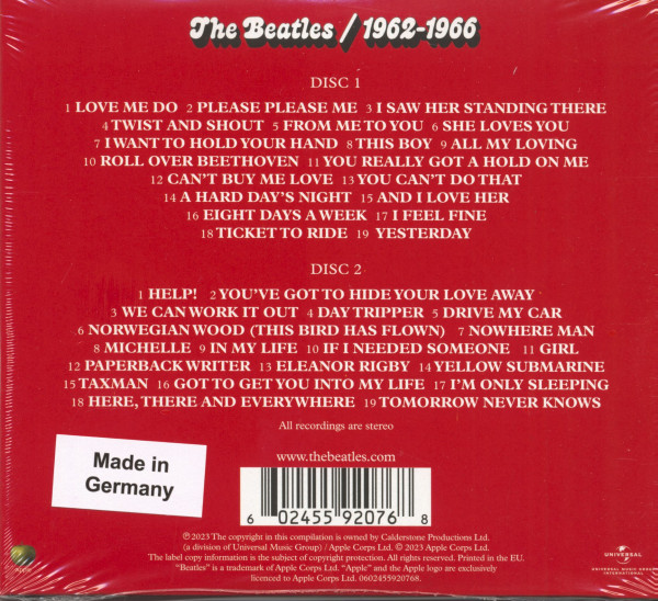 The Beatles 1962 - 1966 - The Red Album (2023 Edition) (2-CD)