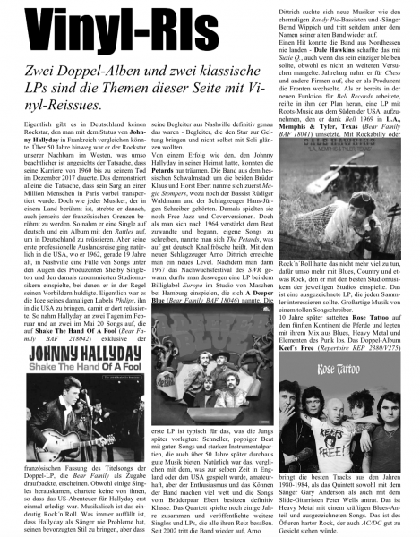 Presse-Archiv-Johnny-Hallyday-Shake-The-Hand-Of-A-Fool-Plattensammler