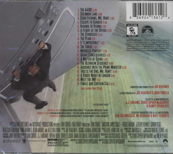 Mission Impossible – Rogue Nation - Music From The Motion Picture (CD)