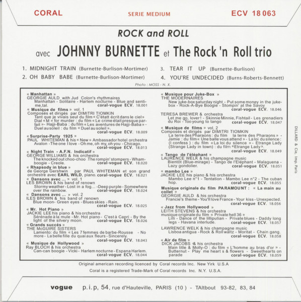Rock And Roll (EP, 45rpm, 7inch, PS)