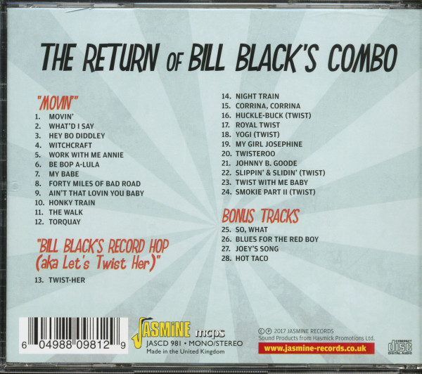The Return Of Bill Black's Combo (CD)