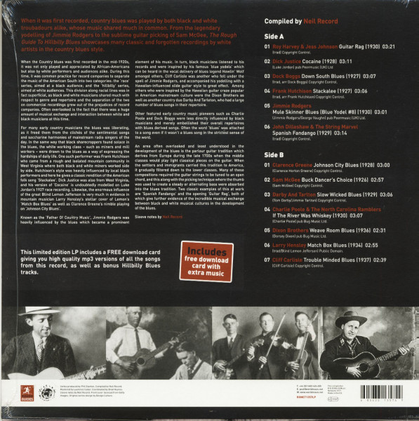 The Rough Guide To Hillbilly Blues (LP, Ltd.)