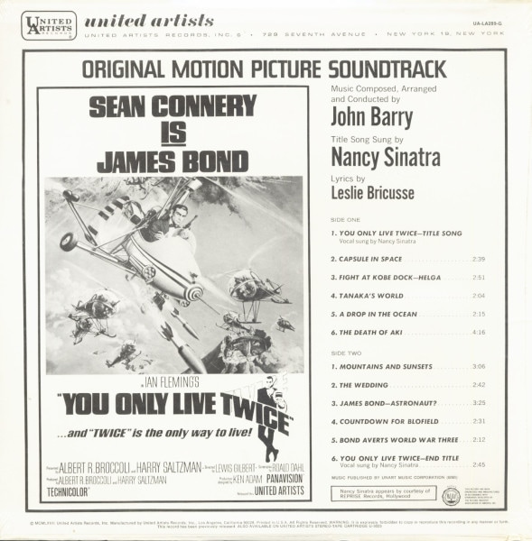 You Only Live Twice - Original Motion Picture Soundtrack (LP)