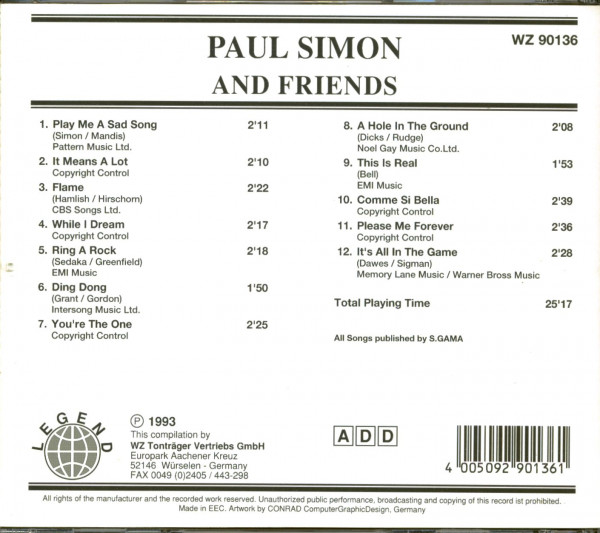 Paul Simon and Friends (CD)