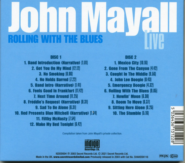 Rolling With The Blues - Live (2-CD)
